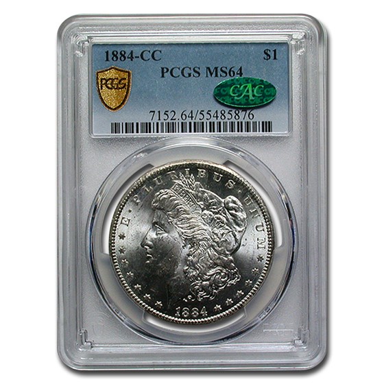1884-CC Morgan Dollar MS-64 PCGS CAC 1884-CC Morgan Dollar MS-64 PCGS CAC