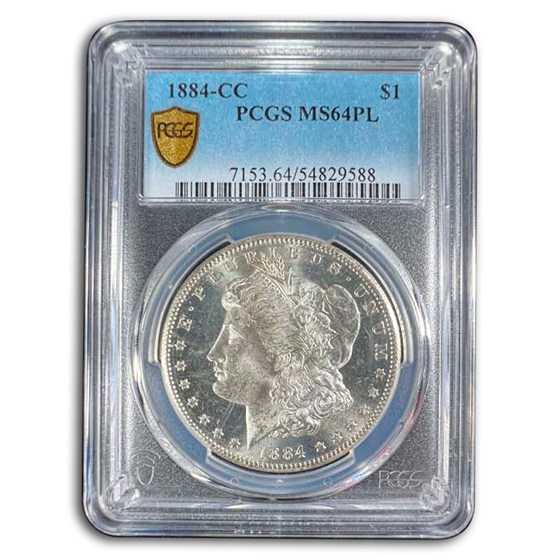 1884-CC Morgan Dollar MS-64 PL PCGS 1884-CC Morgan Dollar MS-64 PL PCGS