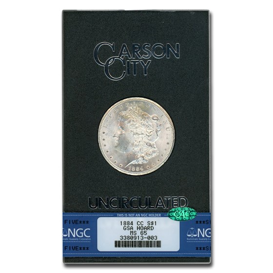 1884-CC Morgan Dollar MS-65 NGC CAC (GSA) 1884-CC Morgan Dollar MS-65 NGC CAC (GSA)