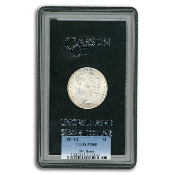 1884-CC Morgan Dollar MS-65 PCGS (GSA) 1884-CC Morgan Dollar MS-65 PCGS (GSA)