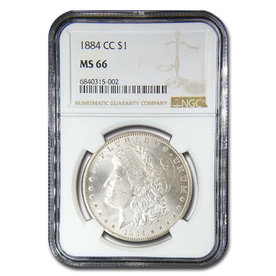 1884-CC Morgan Dollar MS-66 NGC 1884-CC Morgan Dollar MS-66 NGC