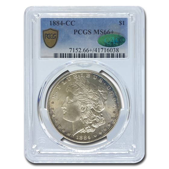 1884-CC Morgan Dollar MS-66+ PCGS CAC 1884-CC Morgan Dollar MS-66+ PCGS CAC