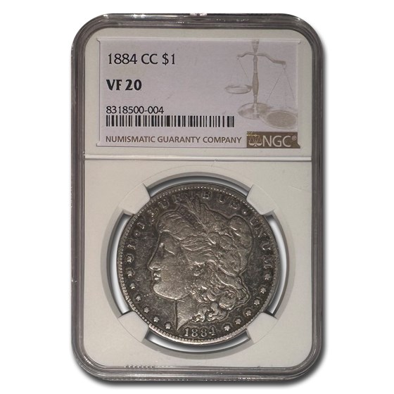 1884-CC Morgan Dollar VF-20 NGC 1884-CC Morgan Dollar VF-20 NGC