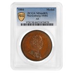 1884 Germany Capture of Lud. Medal MS-64 PCGS (Brown)