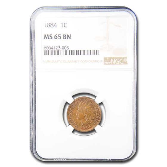 1884 Indian Head Cent MS-65 NGC (Brown)