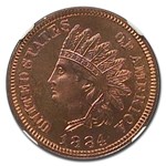 1884 Indian Head Cent PF-66 NGC CAC (Red/Brown)