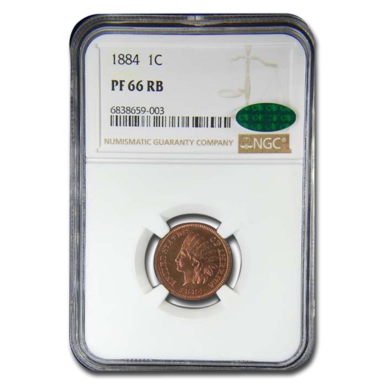 1884 Indian Head Cent PF-66 NGC CAC (Red/Brown) 1884 Indian Head Cent PF-66 NGC CAC (Red/Brown)