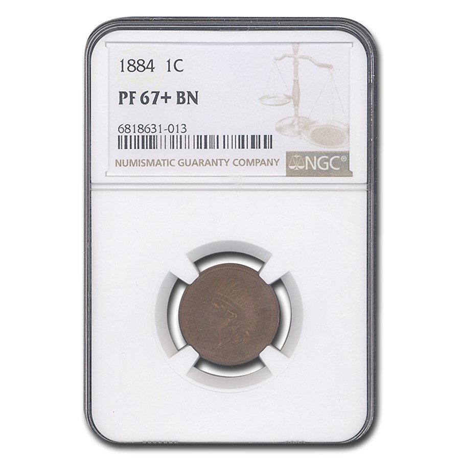 1884 Indian Head Cent PF-67+ NGC (Brown)