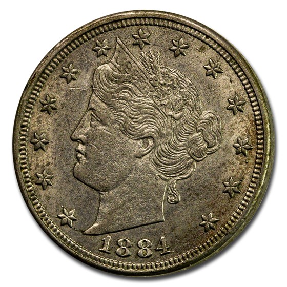 1884 Liberty Head V Nickel AU 1884 Liberty Head V Nickel AU