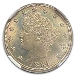 1884 Liberty Head V Nickel MS-66+ NGC