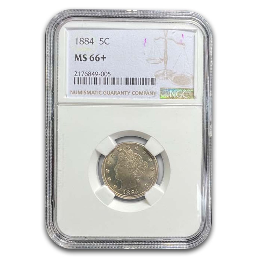 1884 Liberty Head V Nickel MS-66+ NGC
