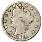 1884 Liberty Head V Nickel VG