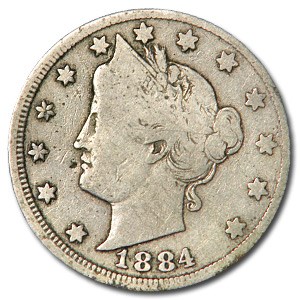 1884 Liberty Head V Nickel VG 1884 Liberty Head V Nickel VG