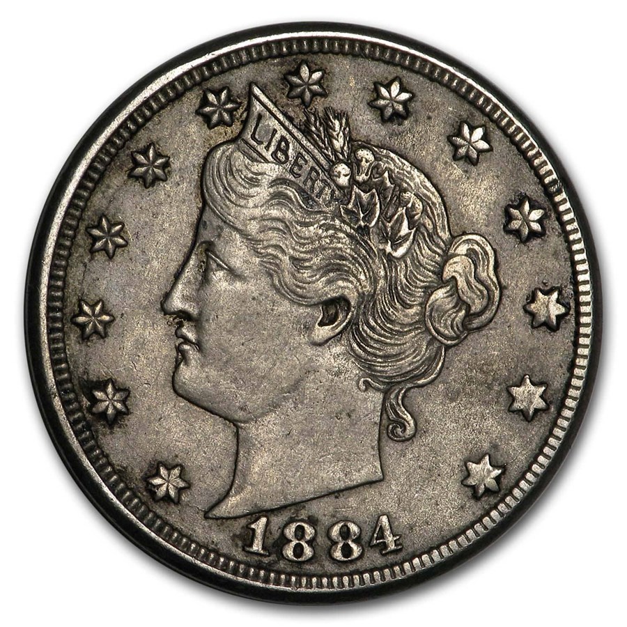 1884 Liberty Head V Nickel XF
