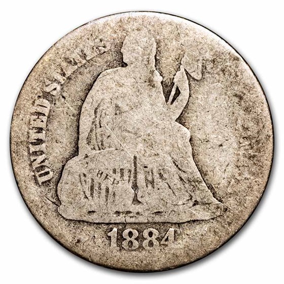 1884 Liberty Seated Dime Good 1884 Liberty Seated Dime Good