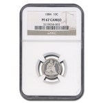 1884 Liberty Seated Dime PF-67 Cameo NGC