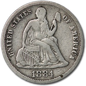1884 Liberty Seated Dime VF 1884 Liberty Seated Dime VF