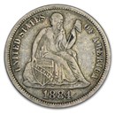 1884 Liberty Seated Dime XF