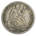 1884 Liberty Seated Dime XF