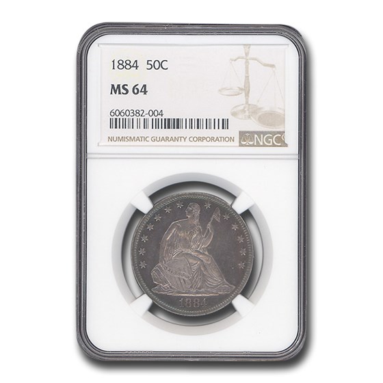 1884 Liberty Seated Half Dollar MS-64 NGC 1884 Liberty Seated Half Dollar MS-64 NGC