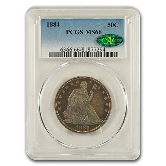 1884 Liberty Seated Half Dollar MS-66 PCGS CAC 1884 Liberty Seated Half Dollar MS-66 PCGS CAC