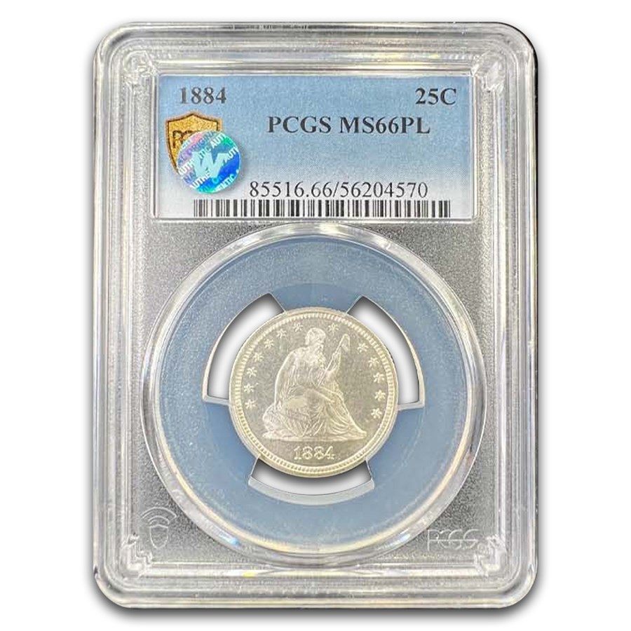 1884 Liberty Seated Quarter MS-66 PCGS (PL)