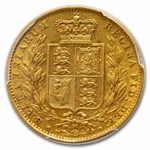 1884-M Australia Gold Sovereign Victoria Shield AU-53 PCGS