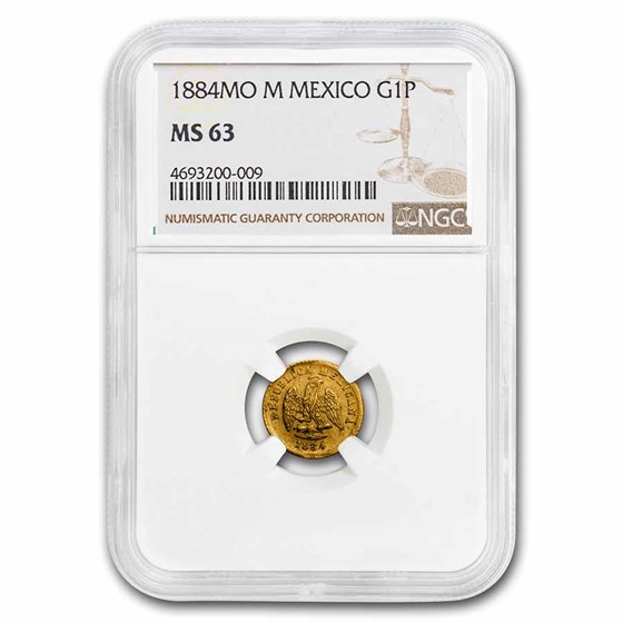 1884 Mo M Mexico Gold Peso MS-63 NGC 1884 Mo M Mexico Gold Peso MS-63 NGC