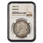 1884 Morgan Dollar AU-58 NGC (PL)