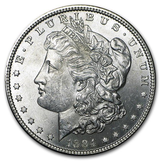 1884 Morgan Dollar BU (VAM-2A, E Rev Hot-50) 1884 Morgan Dollar BU (VAM-2A, E Rev Hot-50)
