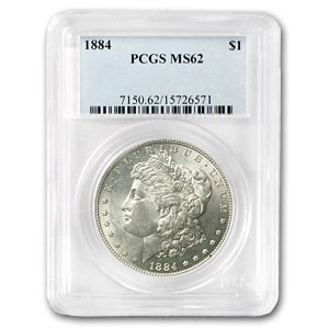 1884 Morgan Dollar MS-62 PCGS (VAM-4, Small Dot, Top-100) 1884 Morgan Dollar MS-62 PCGS (VAM-4, Small Dot, Top-100)