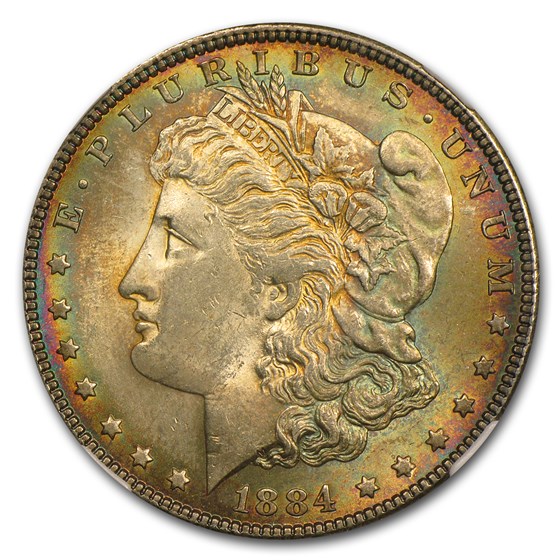 1884 Morgan Dollar MS-63 NGC (Album Toning) 1884 Morgan Dollar MS-63 NGC (Album Toning)