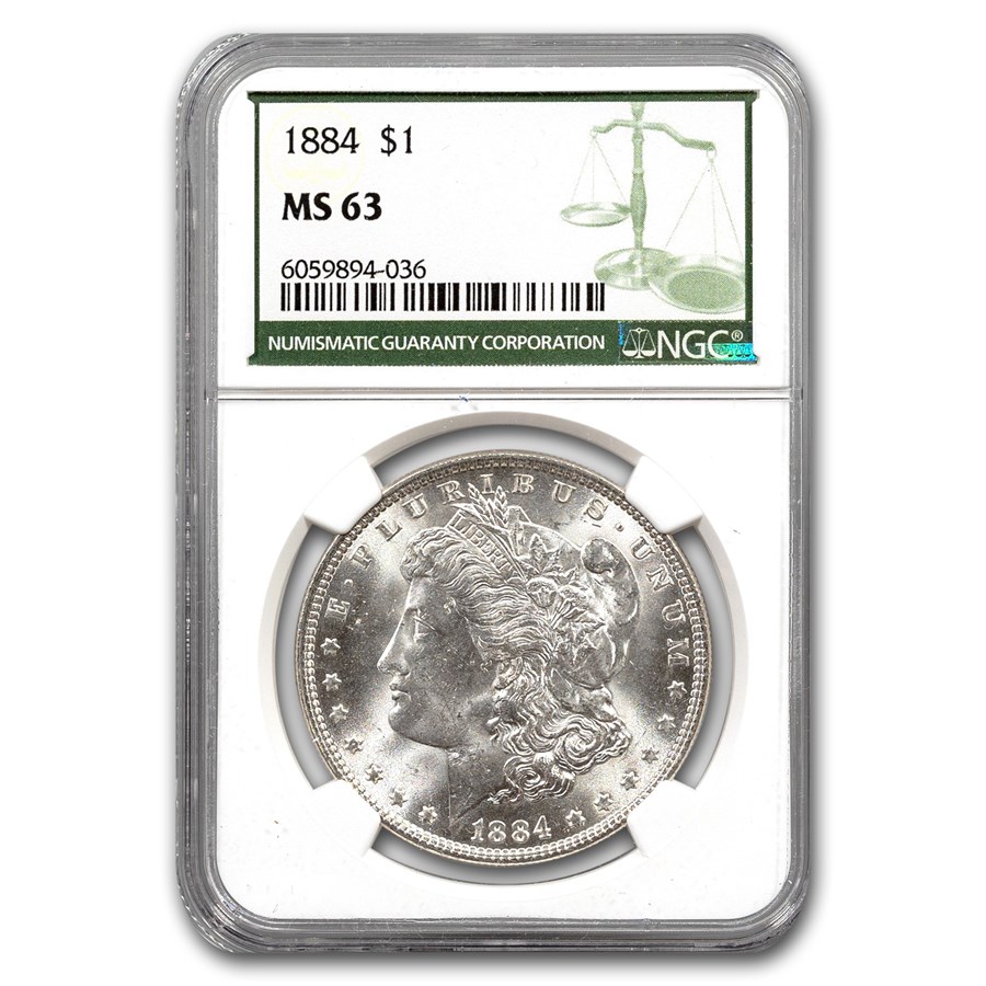 1884 Morgan Dollar MS-63 NGC (Green Label)