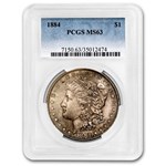 1884 Morgan Dollar MS-63 PCGS (Beautiful Toning)