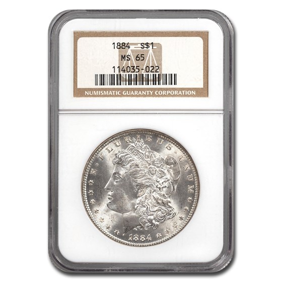 1884 Morgan Dollar MS-65 NGC 1884 Morgan Dollar MS-65 NGC