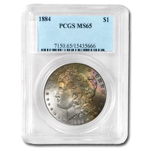 1884 Morgan Dollar MS-65 PCGS (Obv Toning) 1884 Morgan Dollar MS-65 PCGS (Obv Toning)