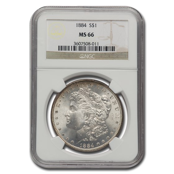 1884 Morgan Dollar MS-66 NGC 1884 Morgan Dollar MS-66 NGC