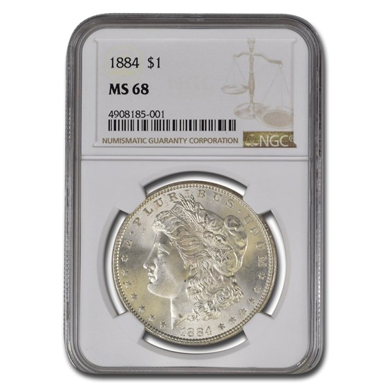1884 Morgan Dollar MS-68 NGC 1884 Morgan Dollar MS-68 NGC