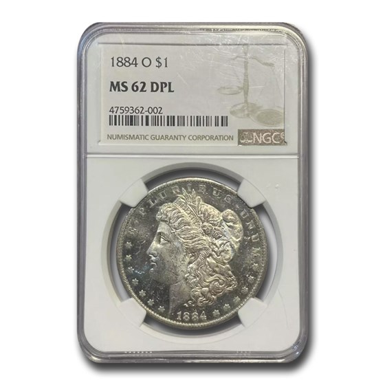 1884-O Morgan Dollar MS-62 DPL NGC 1884-O Morgan Dollar MS-62 DPL NGC