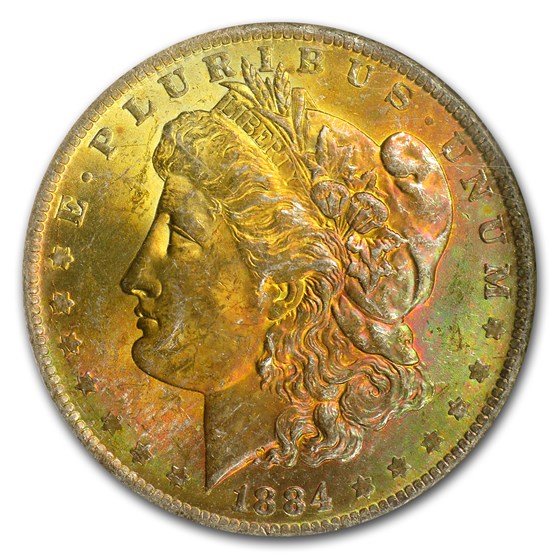 1884-O Morgan Dollar MS-63 NGC (Binion Collection, Red Toning) 1884-O Morgan Dollar MS-63 NGC (Binion Collection, Red Toning)
