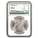 1884-O Morgan Dollar MS-63 NGC (Green Label)