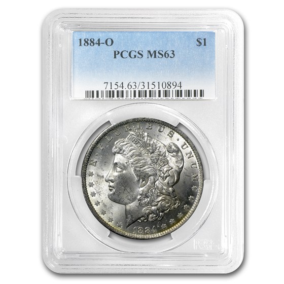 1884-O Morgan Dollar MS-63 PCGS (Nice Rev Toning) 1884-O Morgan Dollar MS-63 PCGS (Nice Rev Toning)