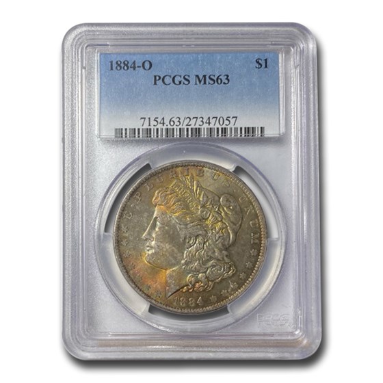 1884-O Morgan Dollar MS-63 PCGS (Obv Toning) 1884-O Morgan Dollar MS-63 PCGS (Obv Toning)
