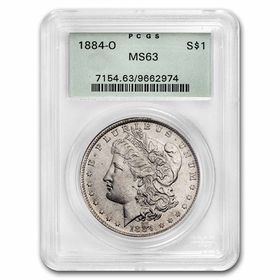 1884-O Morgan Dollar MS-63 PCGS (Old Green Label) 1884-O Morgan Dollar MS-63 PCGS (Old Green Label)