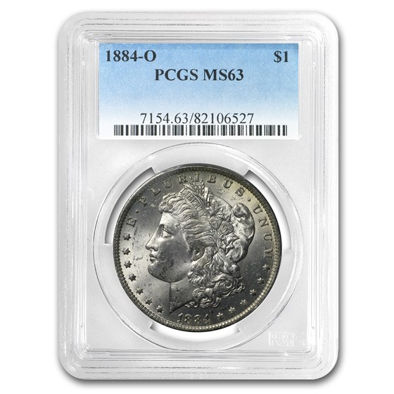1884-O Morgan Dollar MS-63 PCGS (Rev Beautiful Toning) 1884-O Morgan Dollar MS-63 PCGS (Rev Beautiful Toning)