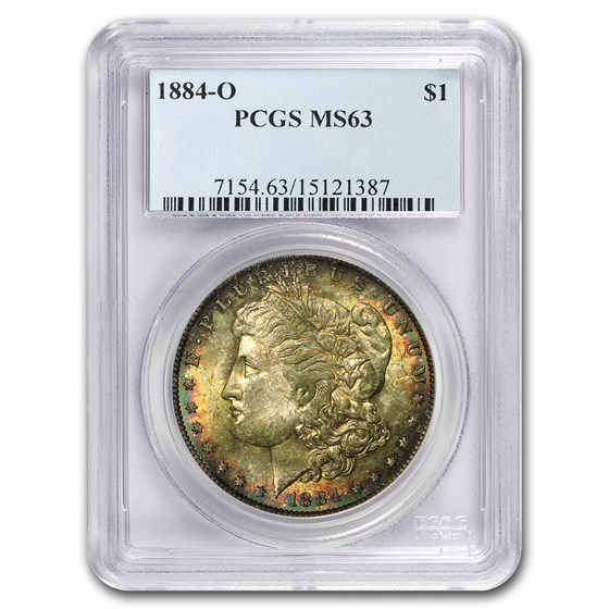 1884-O Morgan Dollar MS-63 PCGS (Rich Earth Tones) 1884-O Morgan Dollar MS-63 PCGS (Rich Earth Tones)