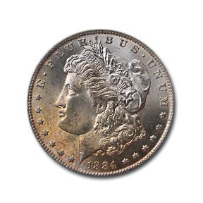 1884-O Morgan Dollar MS-63 PCGS (Yellow Holder, Golden Obv Tone) 1884-O Morgan Dollar MS-63 PCGS (Yellow Holder, Golden Obv Tone)