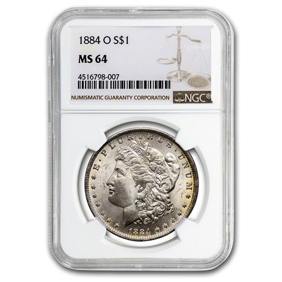 1884-O Morgan Dollar MS-64 NGC (Reverse Toning) 1884-O Morgan Dollar MS-64 NGC (Reverse Toning)