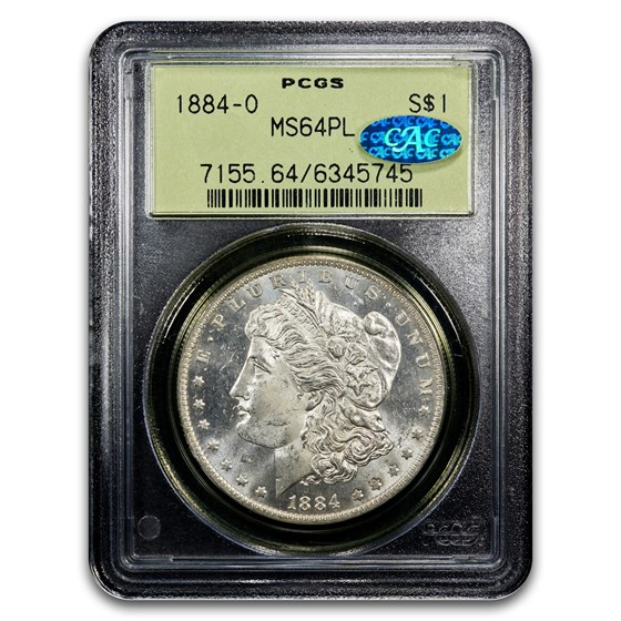 1884-O Morgan Dollar MS-64 PCGS CAC (PL)