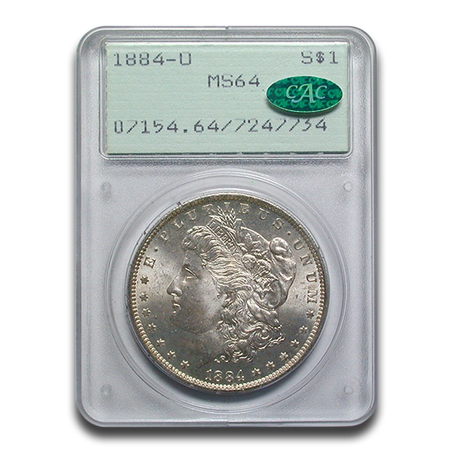 1884-O Morgan Dollar MS-64 PCGS CAC (Rattler)